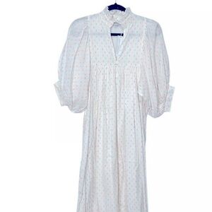 Never A Wallflower High Neck Midi Pink Confetti Dress